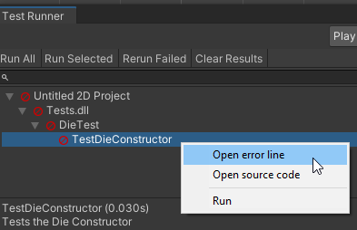 Open Error Line