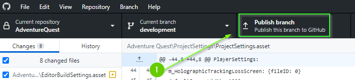 Publish New Branch
